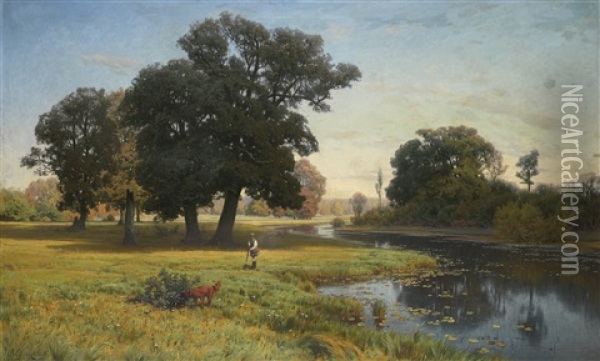 River Gnilitsa Oil Painting - Vladimir Donatovitch Orlovsky