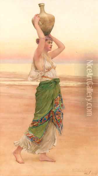 The water carrier Oil Painting - William Ward Laing