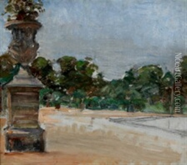 Fra Tuilerihaven Oil Painting - Albert Gottschalk