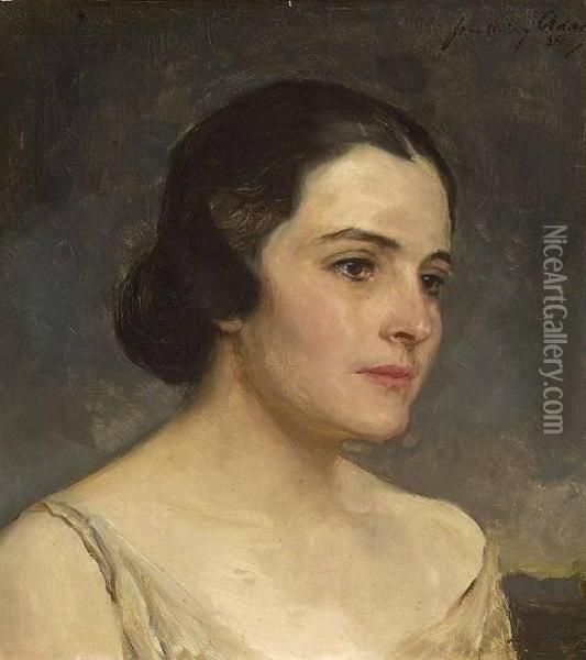 Portrait Of A Lady Oil Painting - John Quincy Adams