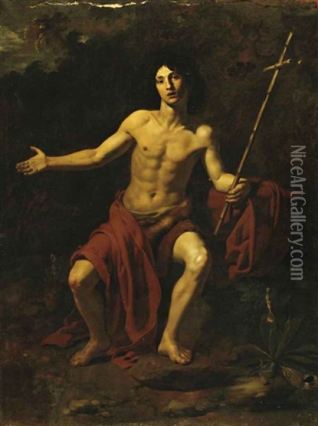 San Giovanni Battista Oil Painting - Nicolas Regnier