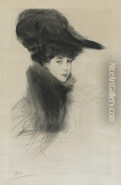 Portrait Of Consuelo Vanderbilt, The Duchess Of Marlborough Oil Painting - Paul Cesar Helleu
