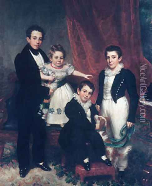 The Knapp Children Oil Painting - Samuel Lovett Waldo