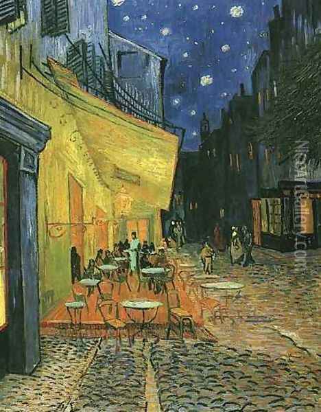 The Cafe Terrace On The Place Du Forum Arles At Night Oil Painting - Vincent Van Gogh