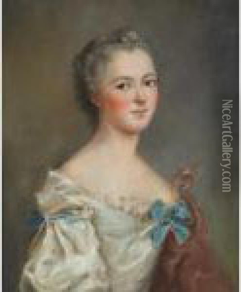 Portrait Of A Lady Oil Painting - Jean-Marc Nattier