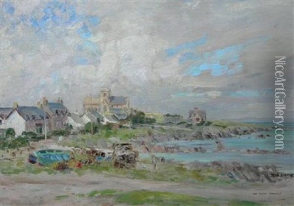 Iona Shore And Abbey Oil Painting - William Arthur Carrick