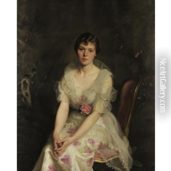 Portrait Of Mrs. Junius S. Morgan Oil Painting - William McGregor Paxton