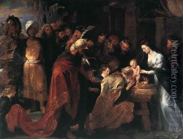 Adoration of the Magi 1618-19 Oil Painting - Peter Paul Rubens