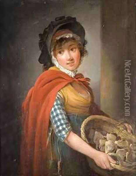 The Oyster Girl Oil Painting - Edward Bird