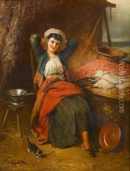 The Fruits Of The Sea Oil Painting - Edward Charles Barnes