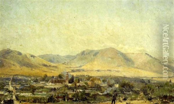 Panoramic View Of Santa Maria Del Rio, Mexico Oil Painting - Conrad Wise Chapman