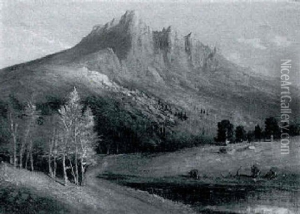 Colorado Mountain Landscape Oil Painting - Richard H. Tallant