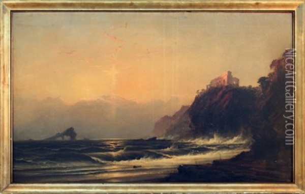 Coastal Cliffs Oil Painting - James Hamilton