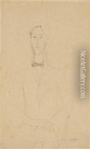 Portrait Of Jean Cocteau Oil Painting - Amedeo Modigliani