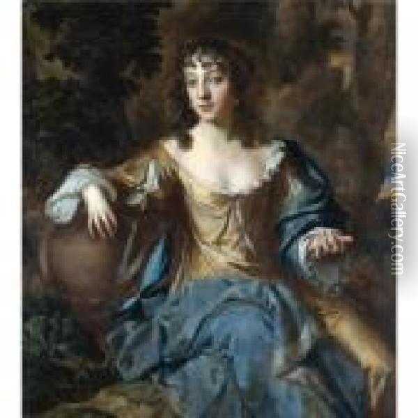 Portrait Of A Lady, Said To Be Nell Gwyn Oil Painting - William Wissing or Wissmig