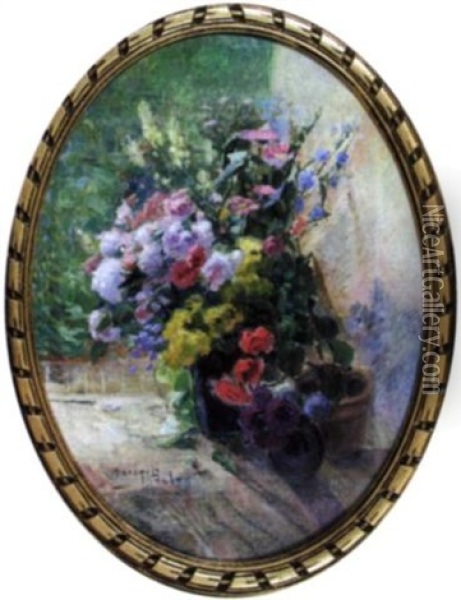 Bouquet De Fleurs Oil Painting - Jacques Gruber
