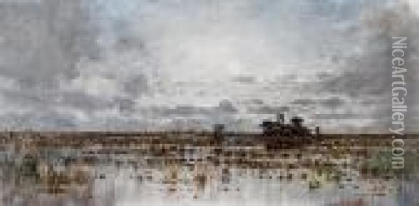 Uberschwemmte Wiesen In Weiter Ebene Oil Painting - Karl Heffner