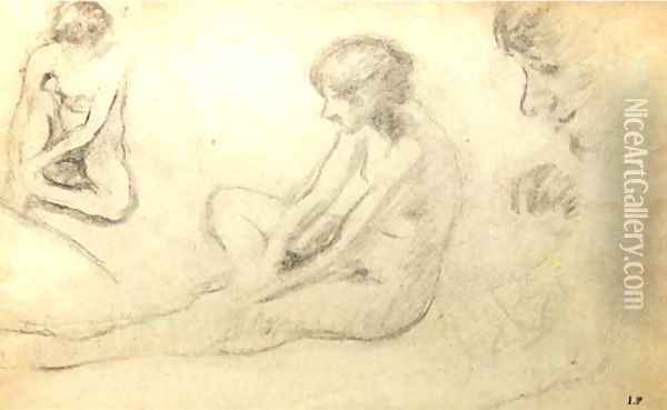 Etude de nus Oil Painting - Jean-Edouard Vuillard