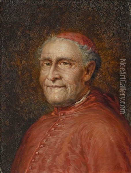 Bildnis Eines Kardinals Oil Painting - Eduard von Gruetzner