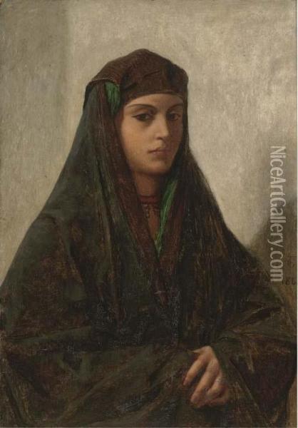 A Woman Of Cairo Oil Painting - Frederick Goodall