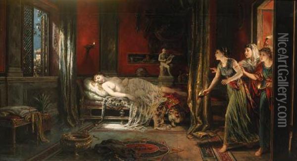 Medea By Her Wiles Restored To Youthfulness Oil Painting - Alfred Morgan