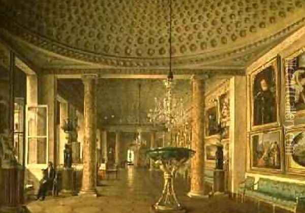 The Picture Gallery in the Stroganov Palace St Petersburg 1832 Oil Painting - Nikolai Stepanovich Nikitin