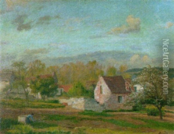 Dorflandschaft Oil Painting - Charles-Jean Agard
