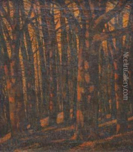 Autumn Trees Oil Painting - George Ii Graham