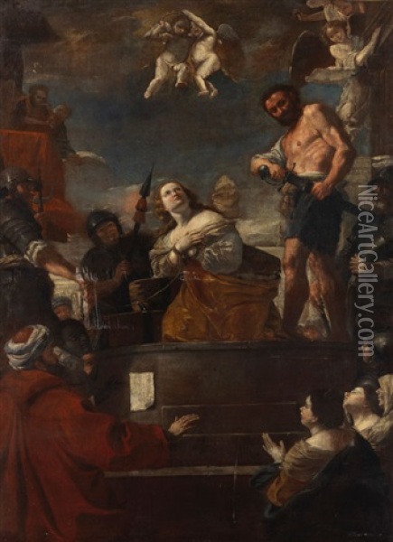 Das Martyrium Der Heiligen Katharina Von Alexandrien Oil Painting - Mattia Preti