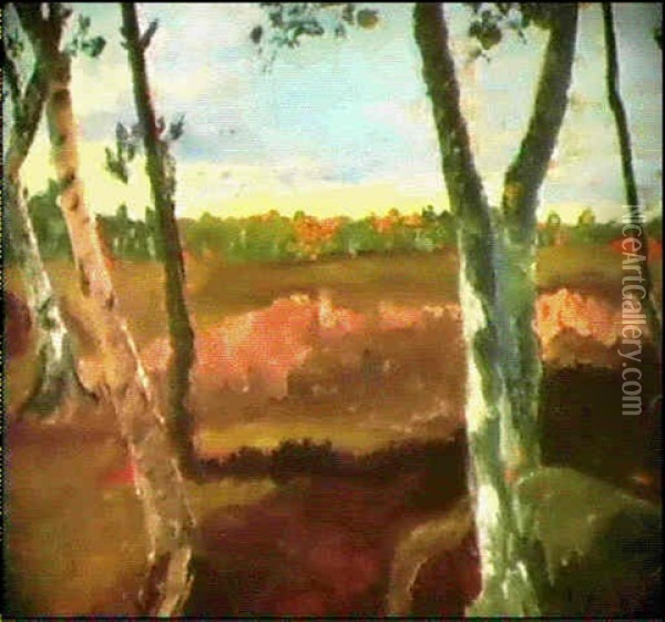 Heide Und Birken Oil Painting - Paula Modersohn-Becker