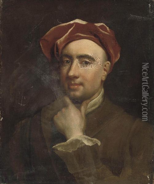 Portrait Of A Gentleman Oil Painting - Francis Hayman