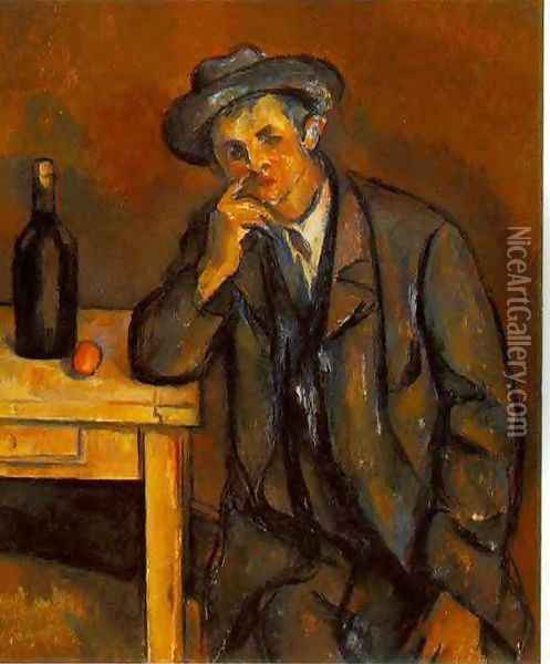The Drinker Oil Painting - Paul Cezanne