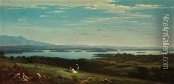 An Extensive Vista (california?) Oil Painting - Virgil Williams