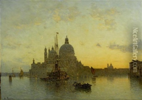 Venedig Im Abendlicht Oil Painting - Amedee Rosier