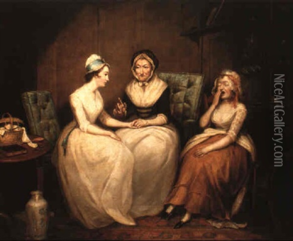 Good Advice From An Old Servant To The Young Ones Oil Painting - James (Thomas J.) Northcote