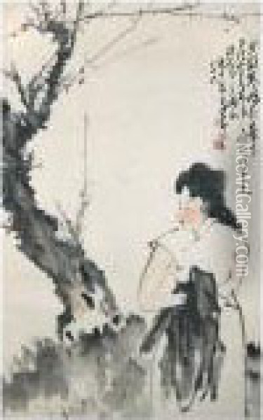 Plum Blossom Oil Painting - Huang Shaoqiang