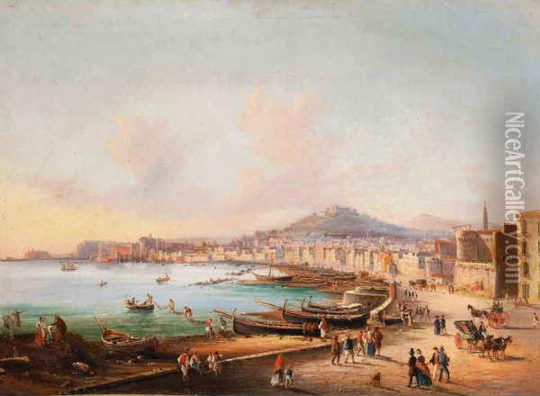 Veduta Del Golfo Di Napoli Oil Painting - Salvatore Candido