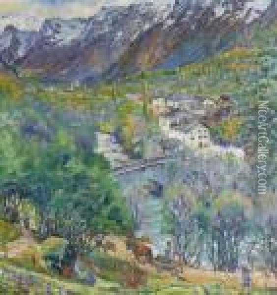 Paesaggio Di Bregaglia (novembre) Oil Painting - Giovanni Giacometti
