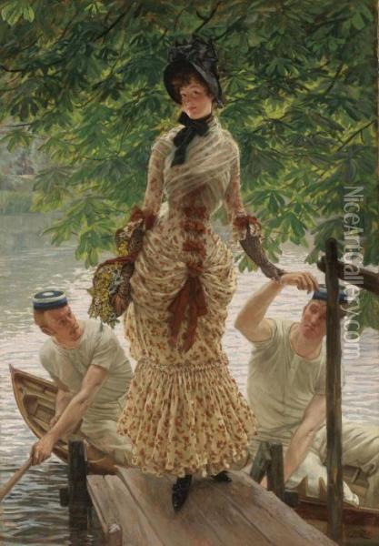 Sur La Tamise (return From Henley) Oil Painting - James Jacques Joseph Tissot