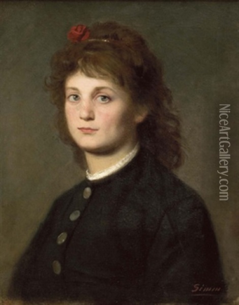 Portrait Einer Jungen Dame Oil Painting - Marie Sinn