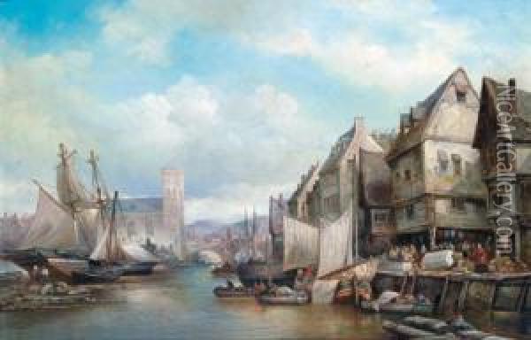 Veduta Di Citta Oil Painting - Elias Pieter van Bommel