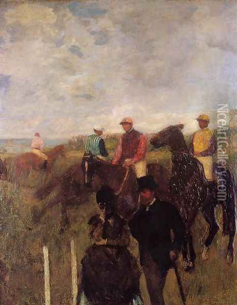 At the Races Oil Painting - Edgar Degas