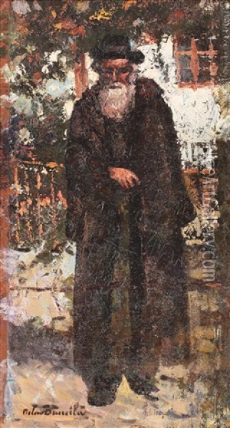 Evreu Din Targu Cucului Oil Painting - Octav Bancila