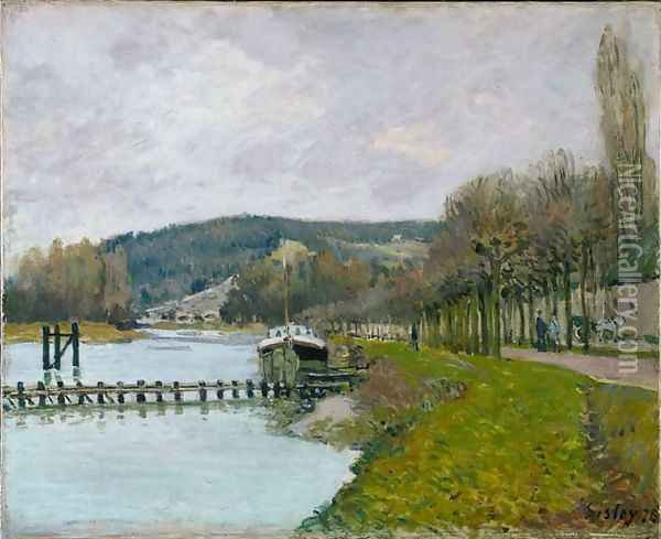 The Slopes of Bougival Oil Painting - Alfred Sisley