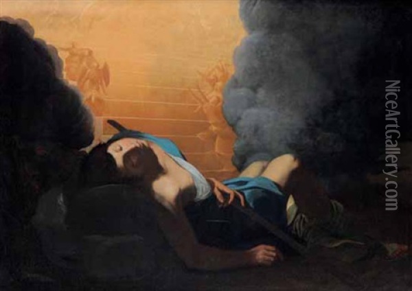 Il Sogno Di Giacobbe Oil Painting - Giovanni Battista Spinelli