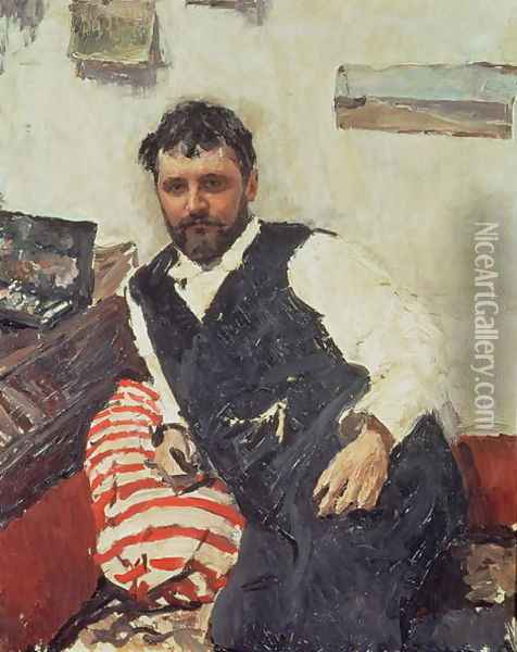 Portrait of Konstantin Korovin (1861-1939), 1891 Oil Painting - Valentin Aleksandrovich Serov