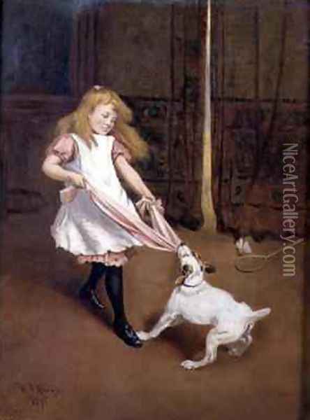 Tug of War Oil Painting - W.F. Hardy