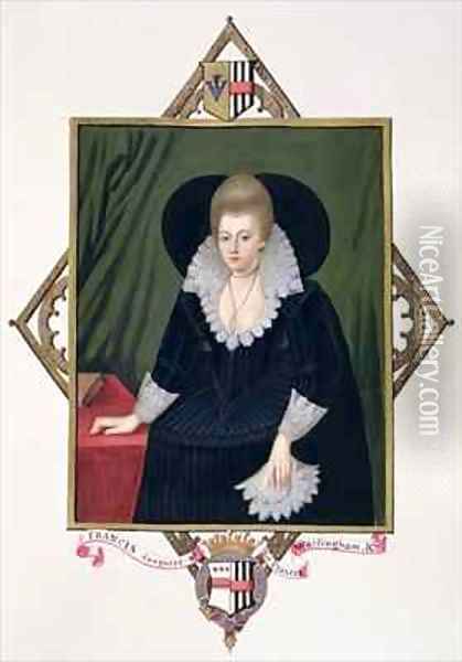 Portrait of Frances Walsingham Countess of Essex from Memoirs of the Court of Queen Elizabeth Oil Painting - Sarah Countess of Essex