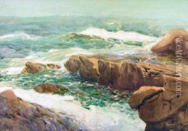 The Surf Oil Painting - Robert Ford Gagen