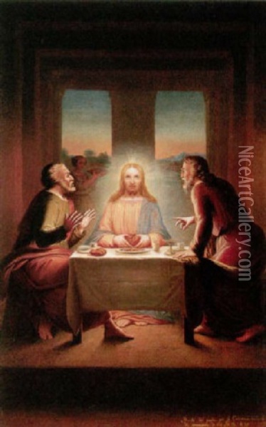 The Supper At Emmaus Oil Painting - Ignazio Zotti